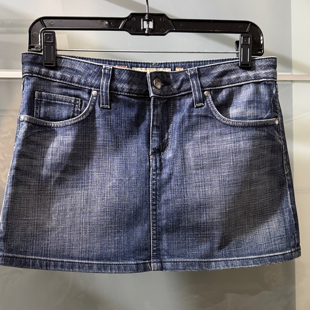Vintage Juicy Couture Dark Blue Denim Mini Skirt